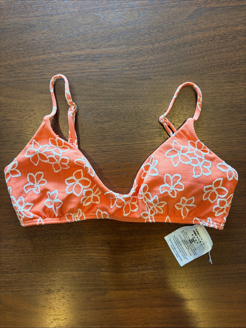 JOSIE X BILLABONG NEW Floral Have It All V Bralette Bikini Top M Popsicle $79 - Picture 7 of 11